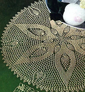 Pineapple Nosegay Doily Pattern #S-958