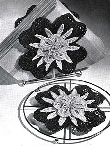 Hot Plate Mat and Napkin Holder Pattern #S-965