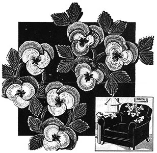 Pansy Chairback Set Pattern #R2618