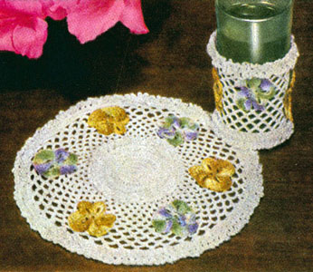Pansies Refreshment Set Pattern