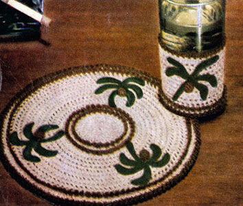 Palm Trees Refreshment Set Pattern