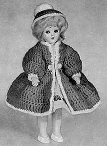Coat and Hat Doll Pattern #564