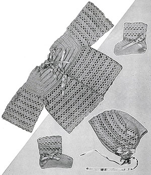 Crochet Baby Set Pattern #726