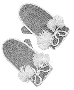 Childrens Crochet Mittens Pattern #616