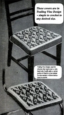 Trailing Vine Chair Seat Cover Pattern