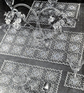 Filmy Charm Table Doily Set Pattern