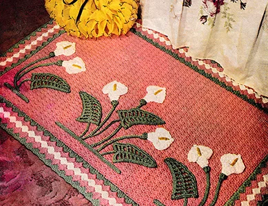 Calla Lily Garden Rug Pattern #8