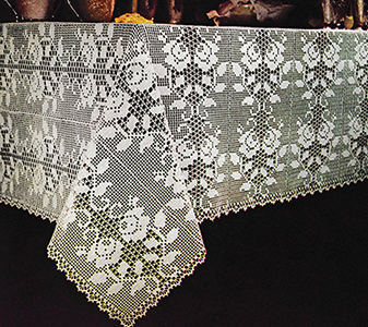 Tablecloth in Rose Panels Pattern #1
