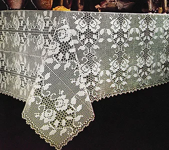 Tablecloth in Rose Panels Pattern #1