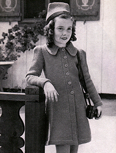Swiss Shalet Crocheted Coat and Hat Pattern #813