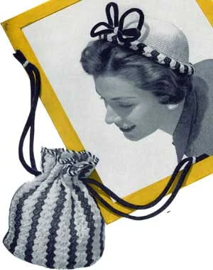 Black & White Striped Hat Pattern