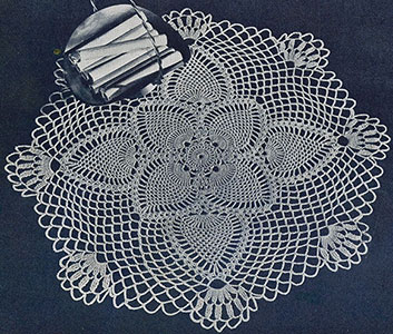 Pineapple Posy Doily Pattern #12-55
