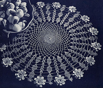 Pink Aster Doily Pattern #12-63
