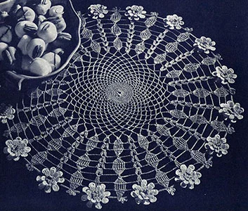 Pink Aster Doily Pattern #12-63