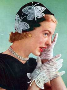 Butterfly Hat & Gloves Patterns #S-36