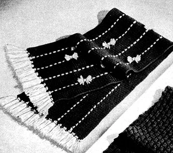 Bow Knot Scarf Pattern #2278