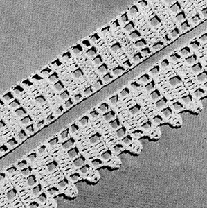 Filet Crochet Edging and Insertion Pattern #8379