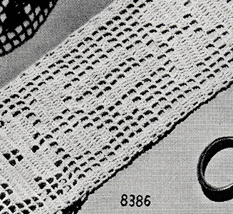 Filet Crochet Insertion Pattern #8386