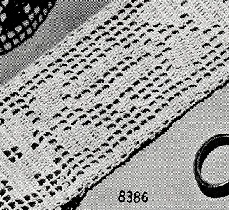 Filet Crochet Insertion Pattern #8386