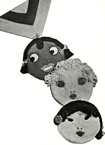 Three Little Maids Potholder Pattern #9074
