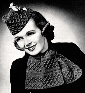 Glengarry Scarf & Hat Set Pattern #2389