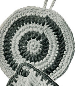 Striped Circle Potholder Pattern