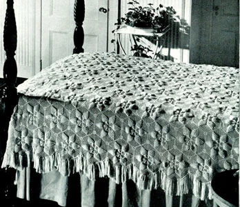 Pineapple Popcorn Bedspread Pattern #6048