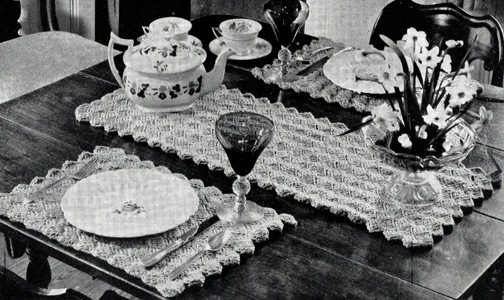 Wildfire Luncheon Set Pattern #7434