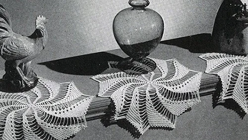 Pinwheel Trio Doily Pattern #7523