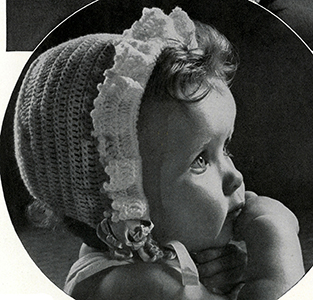 Cap, Bootees, and Mittens Set Pattern #5342