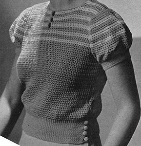 Striped Yoke Blouse Pattern #7