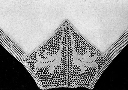 Luncheon Cloth Medallion Corners and Edging Pattern #225