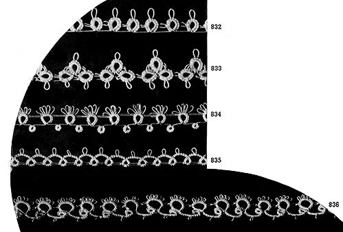 Tatting Edging Patterns #832-841