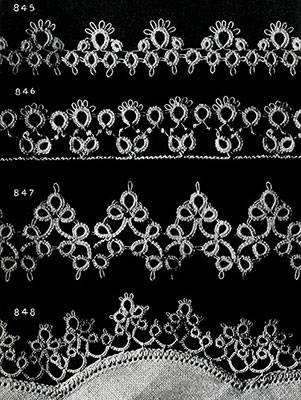 Tatting Edging Patterns #845-848