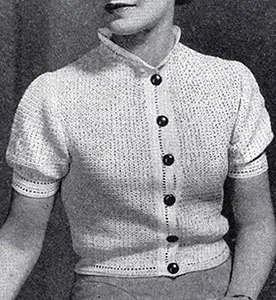 Crocheted Barette Stitch Blouse Pattern #122