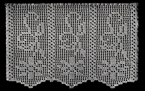 Antimacassar in Filet Crochet Pattern #65