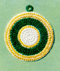 White, Yellow & Green Potholder Pattern