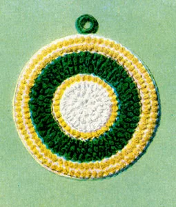 White, Yellow & Green Potholder Pattern