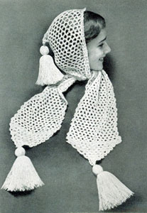 Knot Stitch Cap with Scarf Pattern