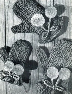 Children's Crocheted Mittens