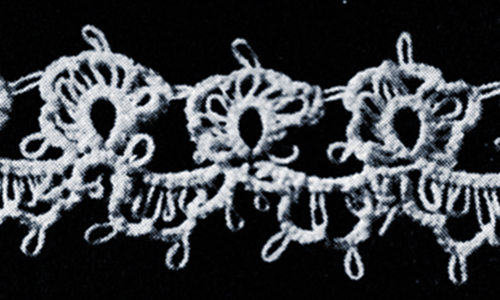 Tatted Wedding Cake Lace Edging #1834