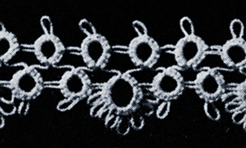 Tatted Wedding Cake Lace Edging #1837