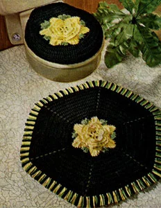 Rose Bathroom Set Pattern