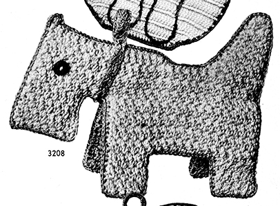 Dog Potholder Pattern #3208