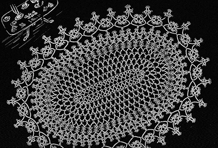 Oval Tatted Doily Pattern #4405