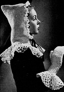 Crocheted Hood and Mitts Pattern