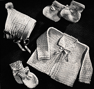 Infant's 4-Piece Crocheted Set Pattern #5316