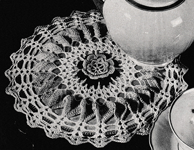 Rose Hot Plate Mat Cover Pattern #6401