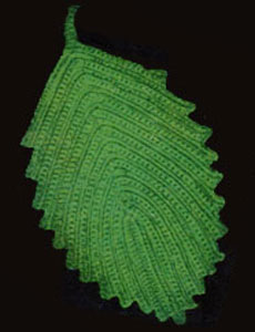 Leaf Hot Plate Mat Pattern #7004