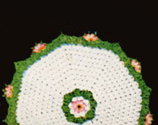 Rose Popcorn Hot Plate Mat Pattern #7008